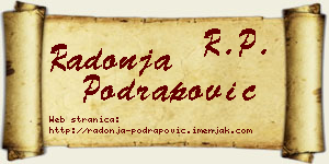 Radonja Podrapović vizit kartica